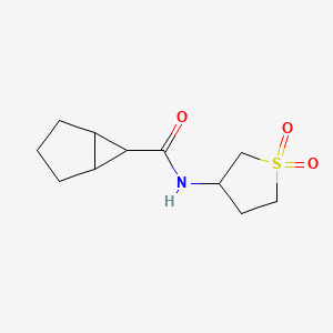 molecular formula C11H17NO3S B7135542 N-(1,1-dioxothiolan-3-yl)bicyclo[3.1.0]hexane-6-carboxamide 