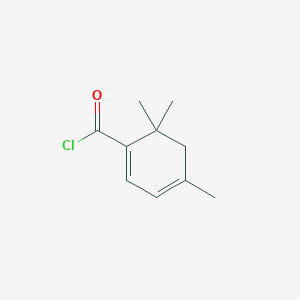 molecular formula C10H13ClO B071356 1,3-Cyclohexadiene-1-carbonylchloride, 4,6,6-trimethyl- CAS No. 179104-42-8