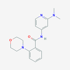 molecular formula C18H22N4O2 B7135615 N-[2-(dimethylamino)pyridin-4-yl]-2-morpholin-4-ylbenzamide 