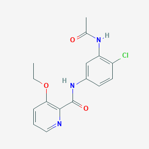 molecular formula C16H16ClN3O3 B7135718 N-(3-acetamido-4-chlorophenyl)-3-ethoxypyridine-2-carboxamide 