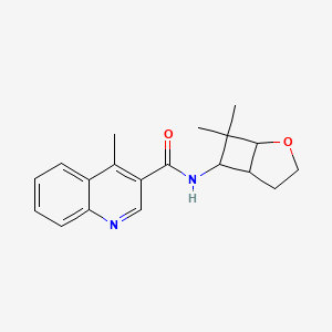 molecular formula C19H22N2O2 B7135740 N-(7,7-dimethyl-2-oxabicyclo[3.2.0]heptan-6-yl)-4-methylquinoline-3-carboxamide 