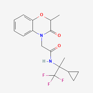 molecular formula C17H19F3N2O3 B7135810 N-(2-cyclopropyl-1,1,1-trifluoropropan-2-yl)-2-(2-methyl-3-oxo-1,4-benzoxazin-4-yl)acetamide 