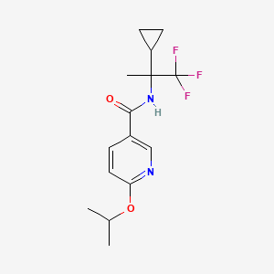 molecular formula C15H19F3N2O2 B7135812 N-(2-cyclopropyl-1,1,1-trifluoropropan-2-yl)-6-propan-2-yloxypyridine-3-carboxamide 