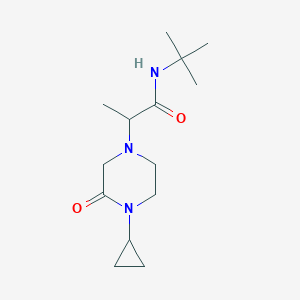 molecular formula C14H25N3O2 B7135876 N-tert-butyl-2-(4-cyclopropyl-3-oxopiperazin-1-yl)propanamide 
