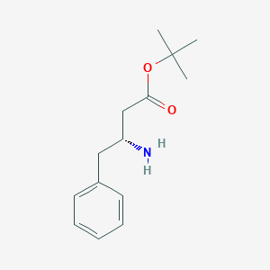 molecular formula C14H21NO2 B071360 (R)-tert-Butyl 3-amino-4-phenylbutanoate CAS No. 166023-31-0
