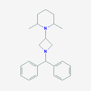 molecular formula C23H30N2 B071361 1-(Diphenylmethyl)-3-(2,6-dimethylpiperidinyl)azetidine CAS No. 178312-55-5