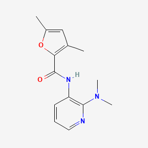 molecular formula C14H17N3O2 B7136178 N-[2-(dimethylamino)pyridin-3-yl]-3,5-dimethylfuran-2-carboxamide 
