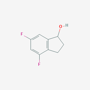 molecular formula C9H8F2O B071362 4,6-Difluoro-2,3-dihydro-1H-inden-1-ol CAS No. 173998-55-5