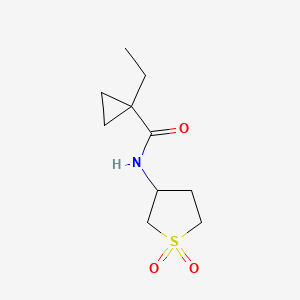 molecular formula C10H17NO3S B7136200 N-(1,1-dioxothiolan-3-yl)-1-ethylcyclopropane-1-carboxamide 