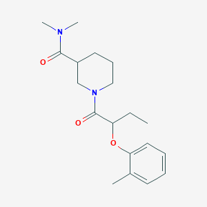 molecular formula C19H28N2O3 B7136247 N,N-dimethyl-1-[2-(2-methylphenoxy)butanoyl]piperidine-3-carboxamide 