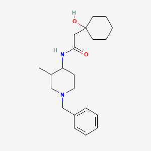 molecular formula C21H32N2O2 B7136394 N-(1-benzyl-3-methylpiperidin-4-yl)-2-(1-hydroxycyclohexyl)acetamide 