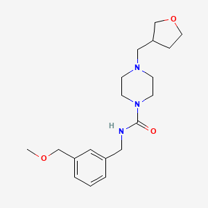molecular formula C19H29N3O3 B7136517 N-[[3-(methoxymethyl)phenyl]methyl]-4-(oxolan-3-ylmethyl)piperazine-1-carboxamide 