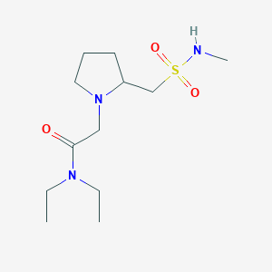 molecular formula C12H25N3O3S B7136665 N,N-diethyl-2-[2-(methylsulfamoylmethyl)pyrrolidin-1-yl]acetamide 