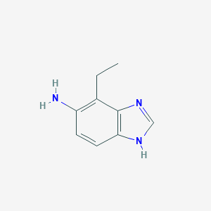 molecular formula C9H11N3 B071367 4-ethyl-1H-benzo[d]imidazol-5-amine CAS No. 177843-32-2