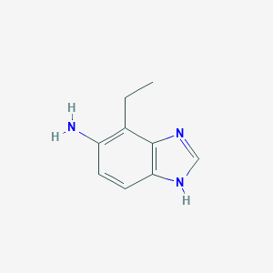 molecular formula C9H11N3 B071367 4-Ethyl-1H-benzimidazole-5-amine CAS No. 177843-32-2