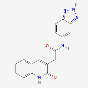 molecular formula C17H13N5O2 B7136737 N-(2H-benzotriazol-5-yl)-2-(2-oxo-1H-quinolin-3-yl)acetamide 