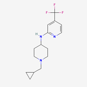 molecular formula C15H20F3N3 B7136787 N-[1-(cyclopropylmethyl)piperidin-4-yl]-4-(trifluoromethyl)pyridin-2-amine 