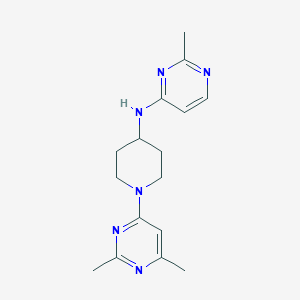 molecular formula C16H22N6 B7136905 N-[1-(2,6-dimethylpyrimidin-4-yl)piperidin-4-yl]-2-methylpyrimidin-4-amine 