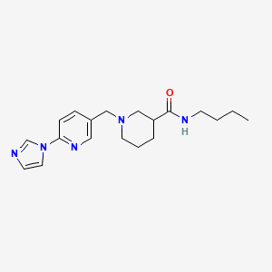 molecular formula C19H27N5O B7136915 N-butyl-1-[(6-imidazol-1-ylpyridin-3-yl)methyl]piperidine-3-carboxamide 