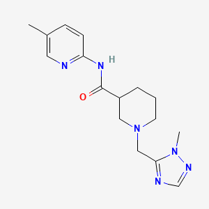 molecular formula C16H22N6O B7136957 N-(5-methylpyridin-2-yl)-1-[(2-methyl-1,2,4-triazol-3-yl)methyl]piperidine-3-carboxamide 