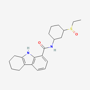 molecular formula C21H28N2O2S B7137075 N-(3-ethylsulfinylcyclohexyl)-6,7,8,9-tetrahydro-5H-carbazole-1-carboxamide 