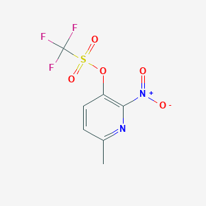 molecular formula C7H5F3N2O5S B071371 6-Methyl-2-nitro-3-pyridyl trifluoromethanesulfonate CAS No. 163083-48-5