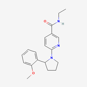 molecular formula C19H23N3O2 B7137134 N-ethyl-6-[2-(2-methoxyphenyl)pyrrolidin-1-yl]pyridine-3-carboxamide 