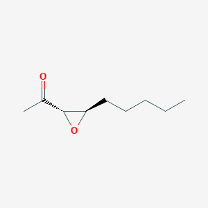 molecular formula C9H16O2 B071373 1-[(2S,3R)-3-Pentyloxiran-2-yl]ethanone CAS No. 187742-14-9