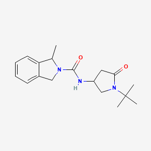 molecular formula C18H25N3O2 B7137396 N-(1-tert-butyl-5-oxopyrrolidin-3-yl)-1-methyl-1,3-dihydroisoindole-2-carboxamide 