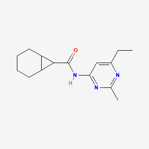 molecular formula C15H21N3O B7137432 N-(6-ethyl-2-methylpyrimidin-4-yl)bicyclo[4.1.0]heptane-7-carboxamide 