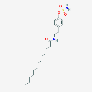molecular formula C21H36N2O4S B071376 N-[2-(4-sulfamoyloxyphenyl)ethyl]tridecanamide CAS No. 183560-60-3