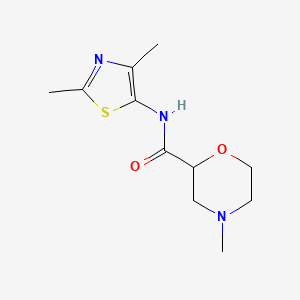 molecular formula C11H17N3O2S B7138036 N-(2,4-dimethyl-1,3-thiazol-5-yl)-4-methylmorpholine-2-carboxamide 
