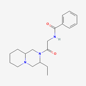 molecular formula C19H27N3O2 B7138044 N-[2-(3-ethyl-1,3,4,6,7,8,9,9a-octahydropyrido[1,2-a]pyrazin-2-yl)-2-oxoethyl]benzamide 