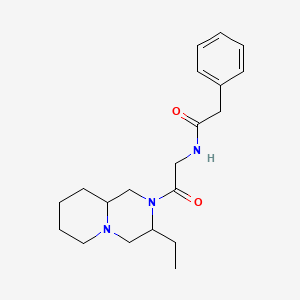 molecular formula C20H29N3O2 B7138056 N-[2-(3-ethyl-1,3,4,6,7,8,9,9a-octahydropyrido[1,2-a]pyrazin-2-yl)-2-oxoethyl]-2-phenylacetamide 