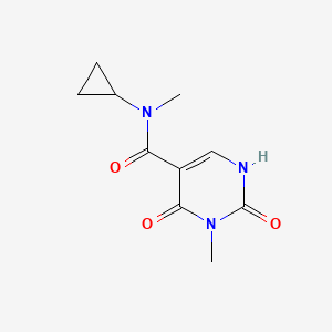 molecular formula C10H13N3O3 B7138176 N-cyclopropyl-N,3-dimethyl-2,4-dioxo-1H-pyrimidine-5-carboxamide 