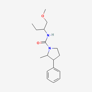 molecular formula C17H26N2O2 B7138362 N-(1-methoxybutan-2-yl)-2-methyl-3-phenylpyrrolidine-1-carboxamide 