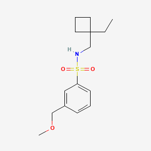 molecular formula C15H23NO3S B7138553 N-[(1-ethylcyclobutyl)methyl]-3-(methoxymethyl)benzenesulfonamide 
