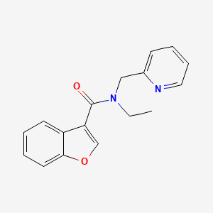 molecular formula C17H16N2O2 B7138769 N-ethyl-N-(pyridin-2-ylmethyl)-1-benzofuran-3-carboxamide 