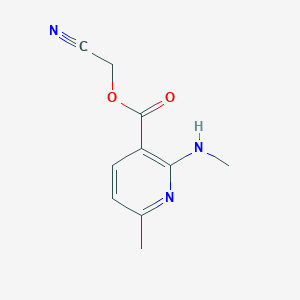 molecular formula C10H11N3O2 B071388 Cyanomethyl 6-methyl-2-(methylamino)pyridine-3-carboxylate CAS No. 178932-23-5