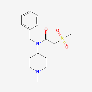 molecular formula C16H24N2O3S B7138821 N-benzyl-N-(1-methylpiperidin-4-yl)-2-methylsulfonylacetamide 