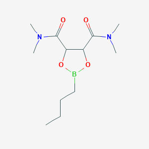 molecular formula C12H23BN2O4 B071390 2-butyl-N4,N4,N5,N5-tetramethyl-1,3,2-dioxaborolane-4,5-dicarboxamide CAS No. 161344-85-0