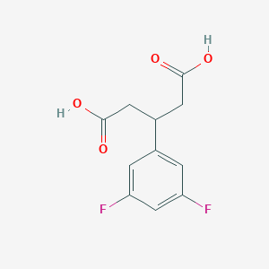 molecular formula C11H10F2O4 B071393 3-(3,5-Difluorophenyl)pentanedioic acid CAS No. 162549-35-1