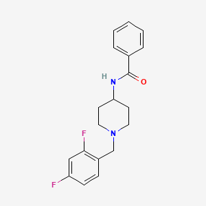 molecular formula C19H20F2N2O B7139461 N-[1-[(2,4-difluorophenyl)methyl]piperidin-4-yl]benzamide 