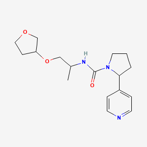 molecular formula C17H25N3O3 B7139497 N-[1-(oxolan-3-yloxy)propan-2-yl]-2-pyridin-4-ylpyrrolidine-1-carboxamide 