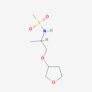 molecular formula C8H17NO4S B7139542 N-[1-(oxolan-3-yloxy)propan-2-yl]methanesulfonamide 