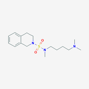 molecular formula C16H27N3O2S B7139614 N-[4-(dimethylamino)butyl]-N-methyl-3,4-dihydro-1H-isoquinoline-2-sulfonamide 