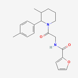 molecular formula C20H24N2O3 B7139805 N-[2-[3-methyl-2-(4-methylphenyl)piperidin-1-yl]-2-oxoethyl]furan-2-carboxamide 