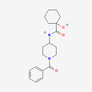 molecular formula C19H26N2O3 B7139913 N-(1-benzoylpiperidin-4-yl)-1-hydroxycyclohexane-1-carboxamide 