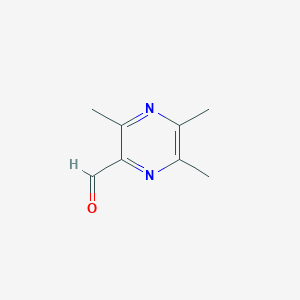molecular formula C8H10N2O B071401 3,5,6-Trimethylpyrazine-2-carbaldehyde CAS No. 186534-02-1
