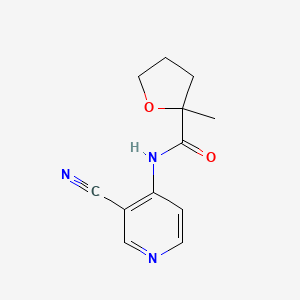 molecular formula C12H13N3O2 B7140203 N-(3-cyanopyridin-4-yl)-2-methyloxolane-2-carboxamide 